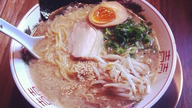 The pork back fat soy ramen at Chaco Bar, Darlinghurst.