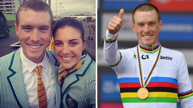 Rohan Dennis and wife Mellissa. Photo: Instagram and Getty.