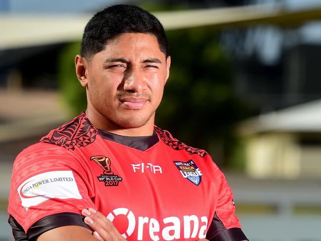 North Qld Cowboys player Jason Taumalolo in his RLWC Tonga jersey.