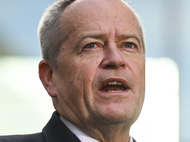 CANBERRA, Australia - NewsWire Photos - June 27, 2024: NDIS and Government Services Minister Bill Shorten and Minister for Veterans' Affairs of Australia Matt Keogh hold a press conference at Parliament House in Canberra. Picture: NewsWire / Martin Ollman