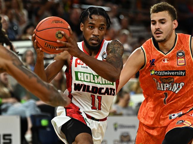 Bryce Cotton and the Wildcats silenced the snake pit in the second quarter. Picture: Emily Barker/Getty Images