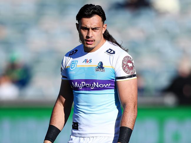 NRL 2023 RD18 Canberra Raiders v Gold Coast Titans - Tino Fa'asuamaleaui NRL PHOTOS