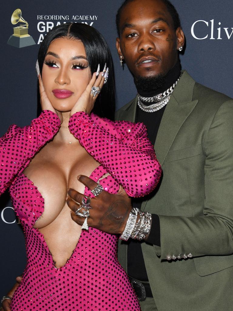 Cardi B with her husband Offset. Picture: Jon Kopaloff/Getty Images