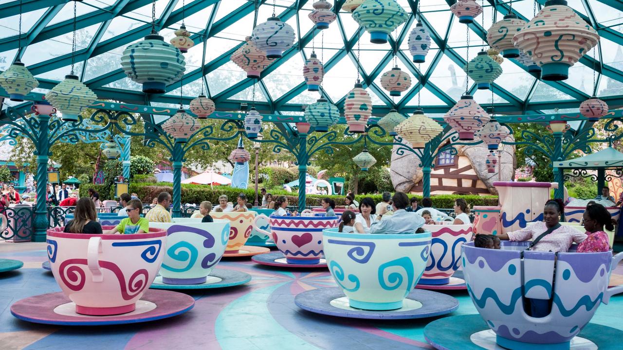 Mad Hatter's Tea Cup Ride at Disneyland Paris, France. Picture: supplied