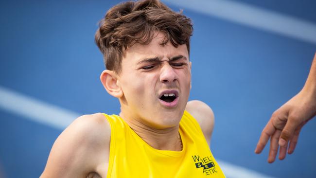 Jayden Todoroski from WSHS after his silver medal in the 200m.