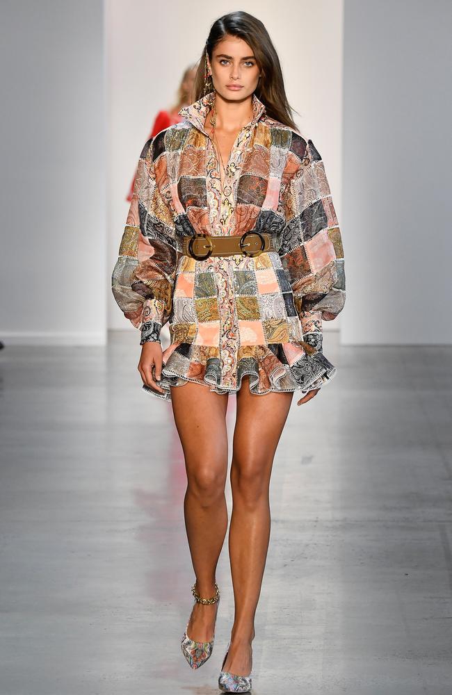 VS model Taylor Hill on the runway. Picture: Getty Images
