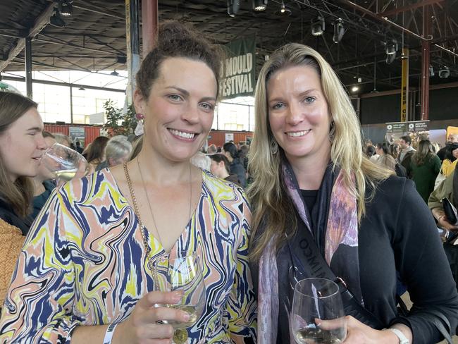 Emma Baker and Meghan Clements at the 2023 Mould Cheese Festival in Melbourne. Picture: Himangi Singh.