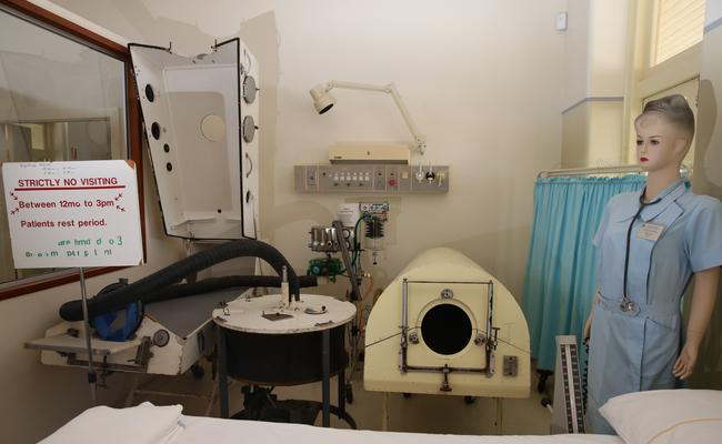 One of the iron lungs at the museum.