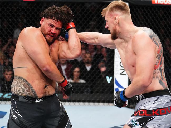 Tuivasa carried some injuries into his fight with Alexander Volkov in September. Picture: Chris Unger/Zuffa LLC/Getty Images