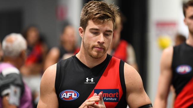 Brad Scott likely sees some of himself in new Essendon captain Zach Merrett. Picture: Daniel Carson/AFL Photos via Getty Images