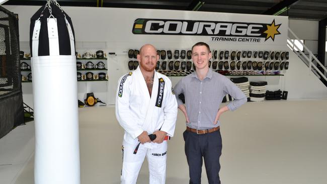 Ian Bone and Ben Wheeler in Courage Training Centre's new premises.