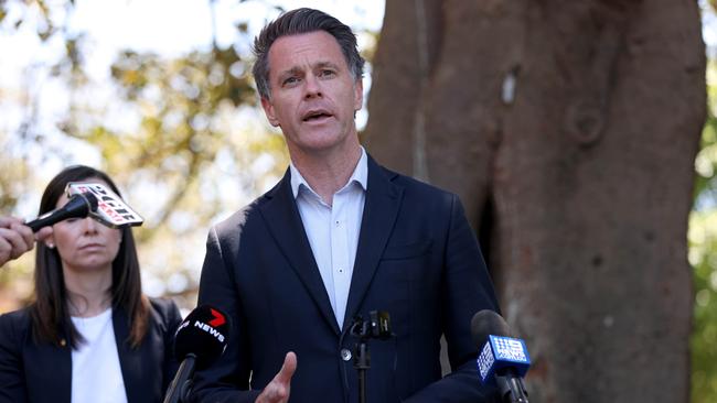 NSW Labor Leader Chris Minns promised a new public high school for Sydney’s western suburbs at a recent press conference. Picture: NCA NewsWire / Damian Shaw