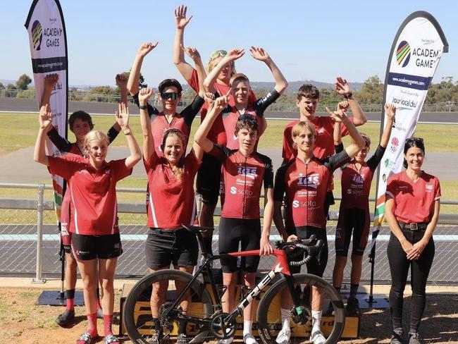 The Illawarra Academy of Sport cycling team at the 2023 Academy Games in Wagga Wagga. Picture: Supplied