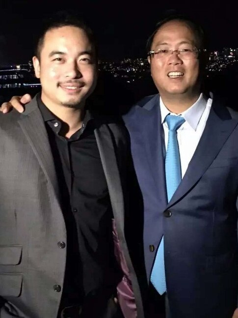 Simon Zhou with Huang Xiangmo. Picture: Supplied