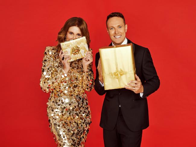 Natalie Barr and Matt Shirvington have unveiled their newest TV project – hosting this year’s Carols in the Domain. Picture: Seven