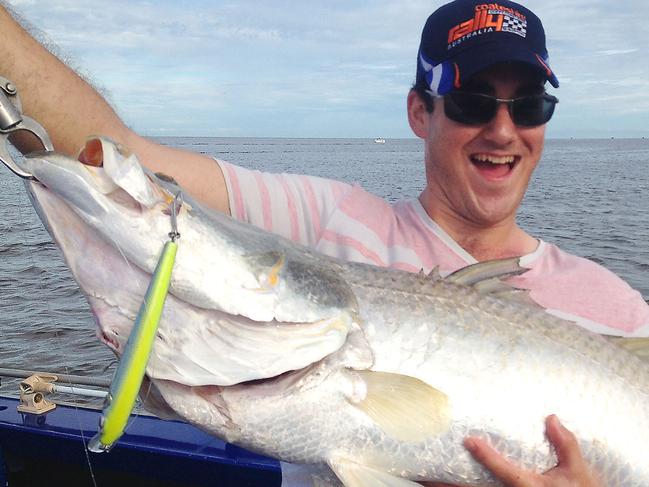 Oliver Lake fished Shady Camp with Justin Jones of Obsession and caught a ripper 105cm barra on the new Bomber Longshot