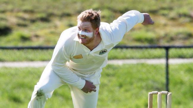 Cricket BPCA A1: Jan Juc v Barrabool at jan Juc. Barrabool bowler Kane Pickering Picture: Mark Wilson