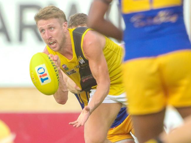 Darcy Keast in action for Nightcliff against Wanderers. Picture: Glenn Campbell