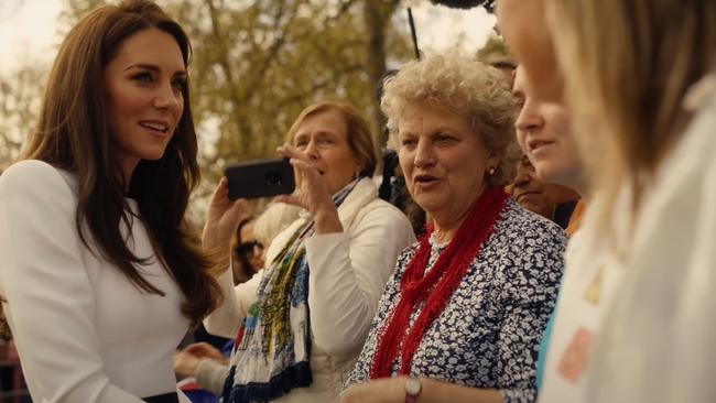 A video still from a highly polished Netflix-style video released by Princess Catherine and Prince William following the Coronation of King Charles. Picture: YouTube