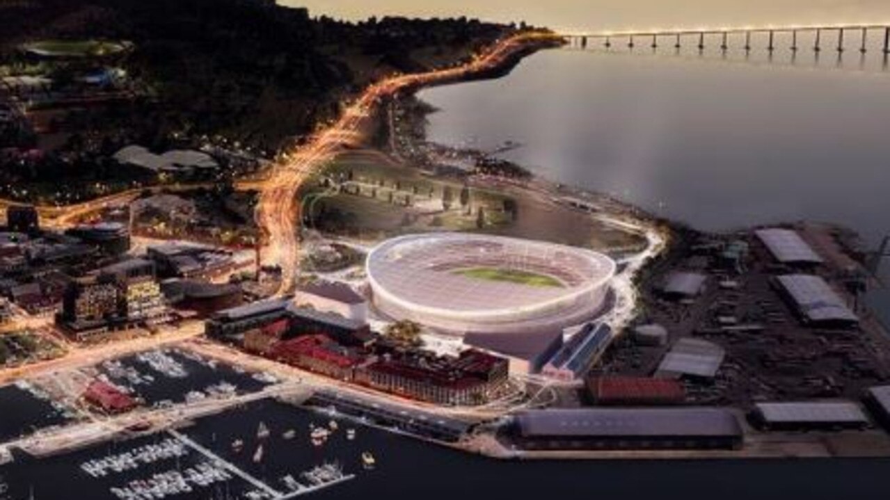 $240 million for a football stadium in Hobart . Supplied