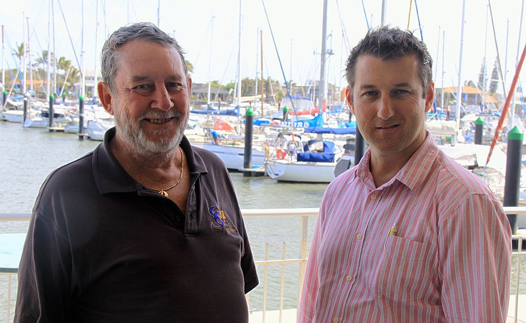 Sunshine Coast Yacht Club vice-commodore David Fairfax and The Yacht Club general manager Matt Dillon are excited about the way ahead for the Coast institution