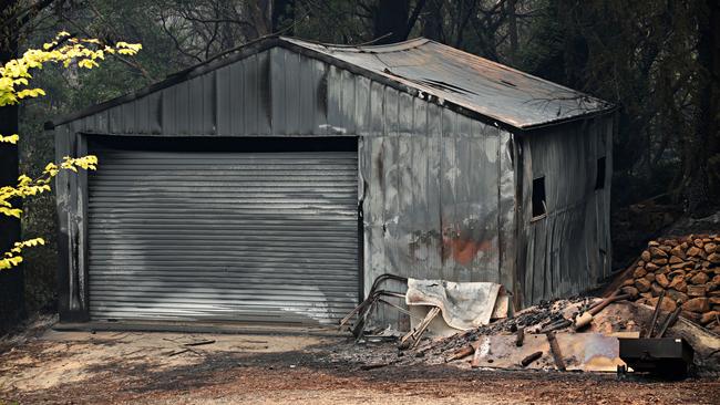 Property damage on Skyline Rd Mount Tomah on Monday. Picture: Adam Yip