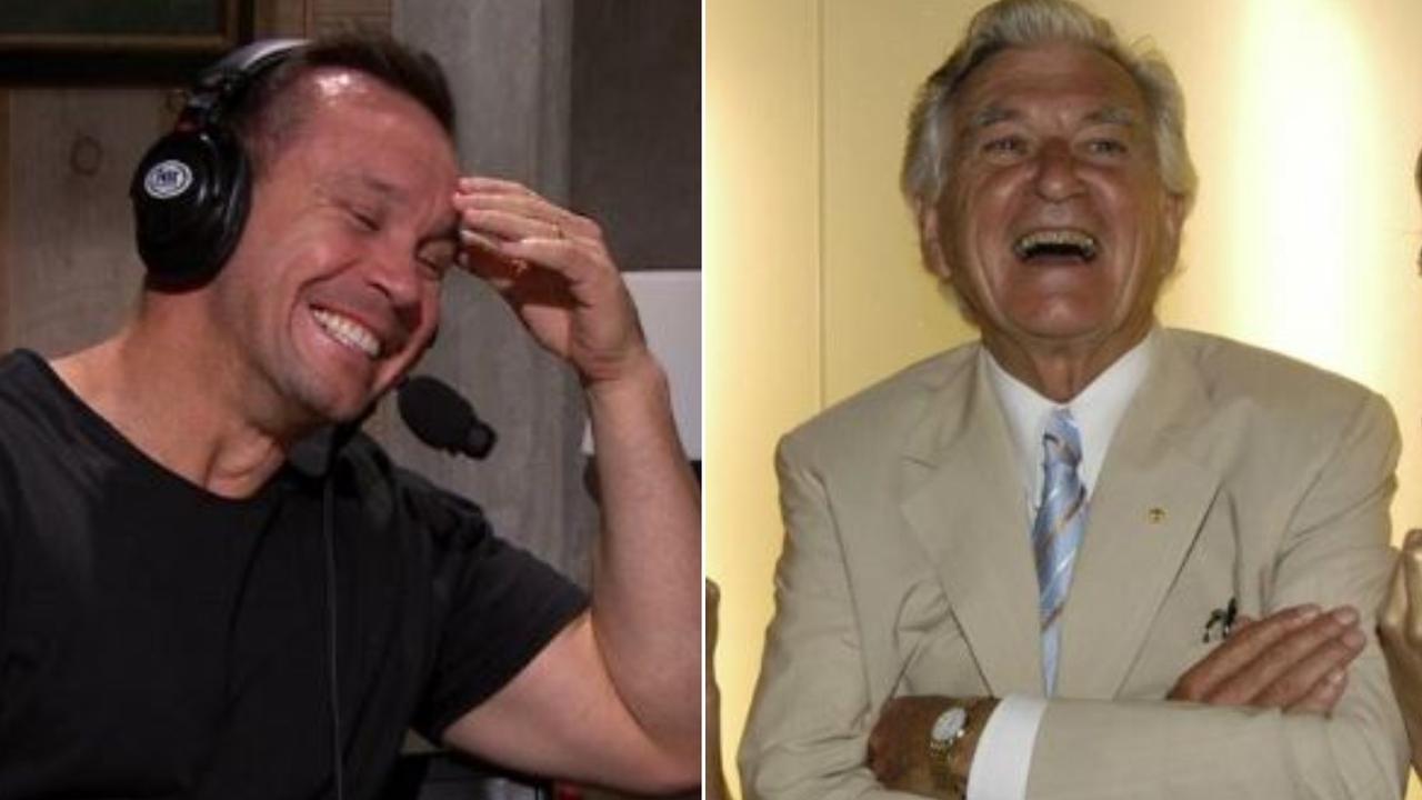 Matty Johns and the late Bob Hawke.