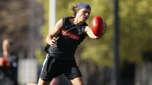 Jack Ginnivan enjoys the sunshine. Picture: Darrian Traynor/Getty Images