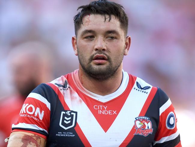 Roosters hooker Brandon Smith in action against the Dolphins. Picture: NRL Imagery