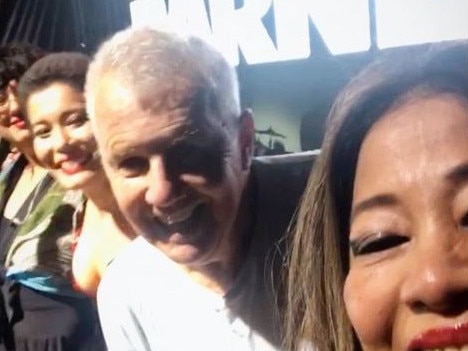 And a good time was had by all ... (from left) Jimmy Barnes’ backing vocalist daughters Eliza-Jane and Elly-May with Daryl Braithwaite and their vocalist mum Jane Barnes. Picture: Instagram.