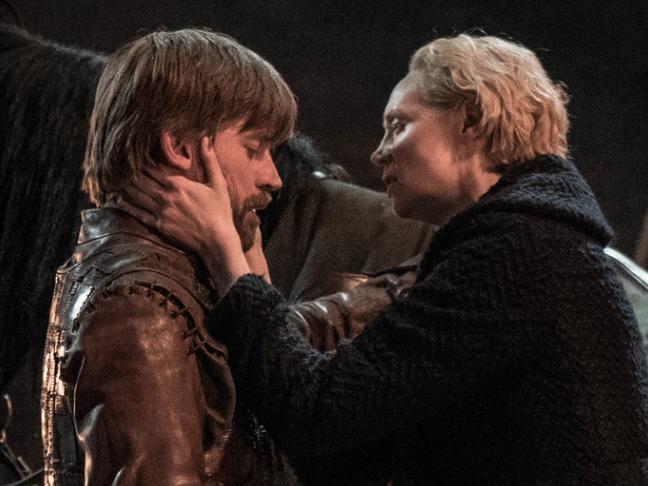 GAME OF THRONES GOT Season 8 - Episode 4  “The Last of the Starks” IMAGES (L to R) Nikolaj Coster-Waldau as Jaime Lannister and Gwendoline Christie as Brienne of Tarth - Photo: Helen Sloan /HBO