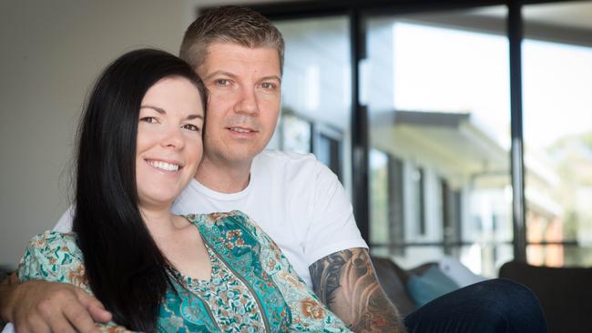 Samantha and Clint Priestland were halfway though their IVF when the QLD border closed. Picture: Danielle Smith