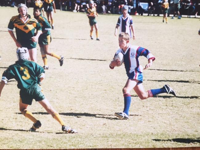 Andrew McCullough during his junior footy days playing for Darling Downs. Picture: Supplied