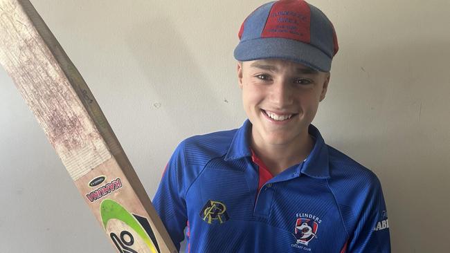 Sam Field and his Kookaburra bat have seen off plenty of balls. Picture: Supplied.