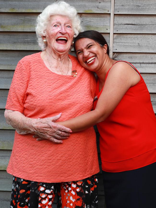 Ursula Samulski with nurse Sonia Ghising at Brother Albert's Home. Picture: John Feder