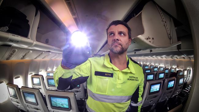 There has been a major crackdown on baggage handlers, airline workers and ground staff. Picture: David Caird