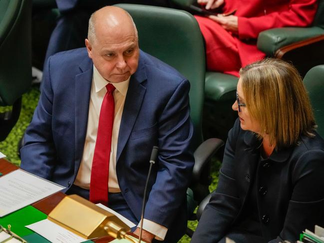 Victorian Treasurer, Tim Pallas and Victorian Premier Jacinta Allan. Picture: Getty Images