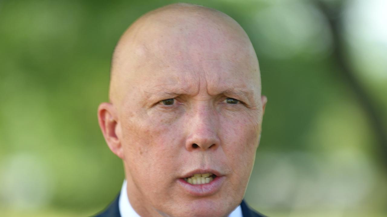 Defence Minister Peter Dutton has put Australia on a war footing. Picture: Evan Morgan