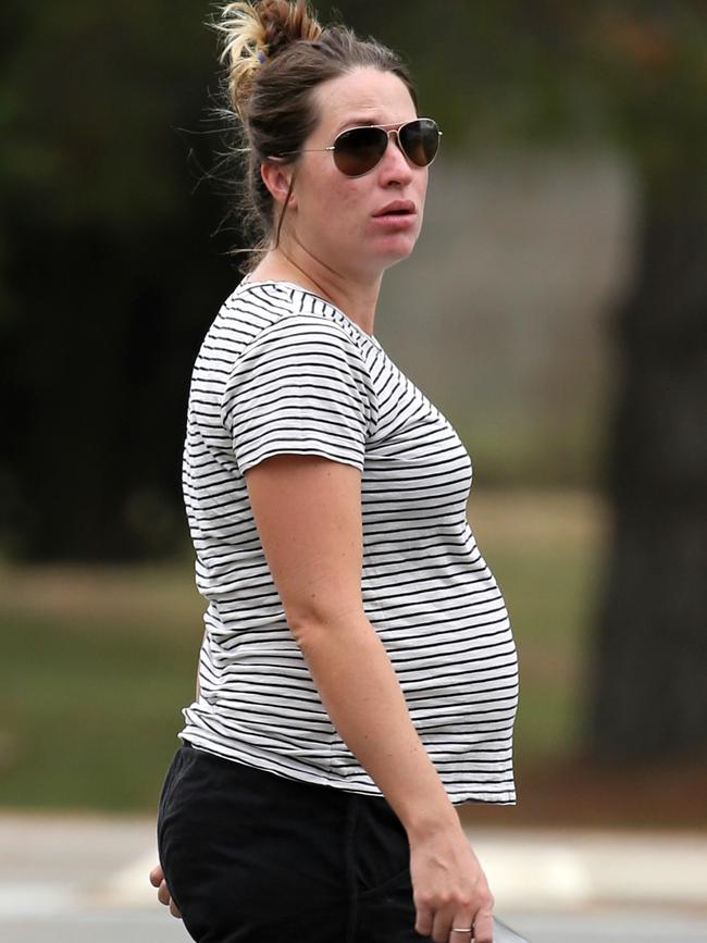 A pregnant Vikki Campion pictured in Canberra. Picture: John Grainger