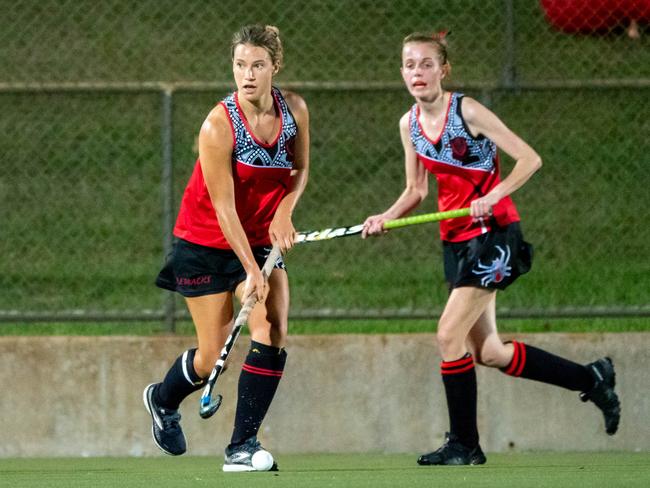 Commerce Pints star Rebecca Metcalf was judged best-on-ground in the 2021 Darwin Hockey League Women’s Final. Picture Paul Markou