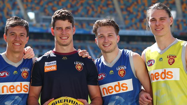 Hugh McCluggage, Jarrod Berry, Alex Witherden and Eric Hipwood all won a wooden spoon together. Now they’re playing for a chance at top spot. Picture: Getty Images