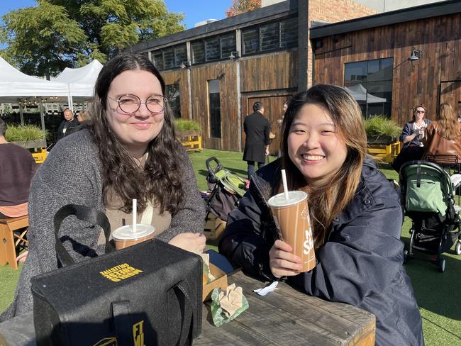 Tianna Wills and Brenda Loy at the 2023 Mould Cheese Festival in Melbourne. Picture: Himangi Singh.