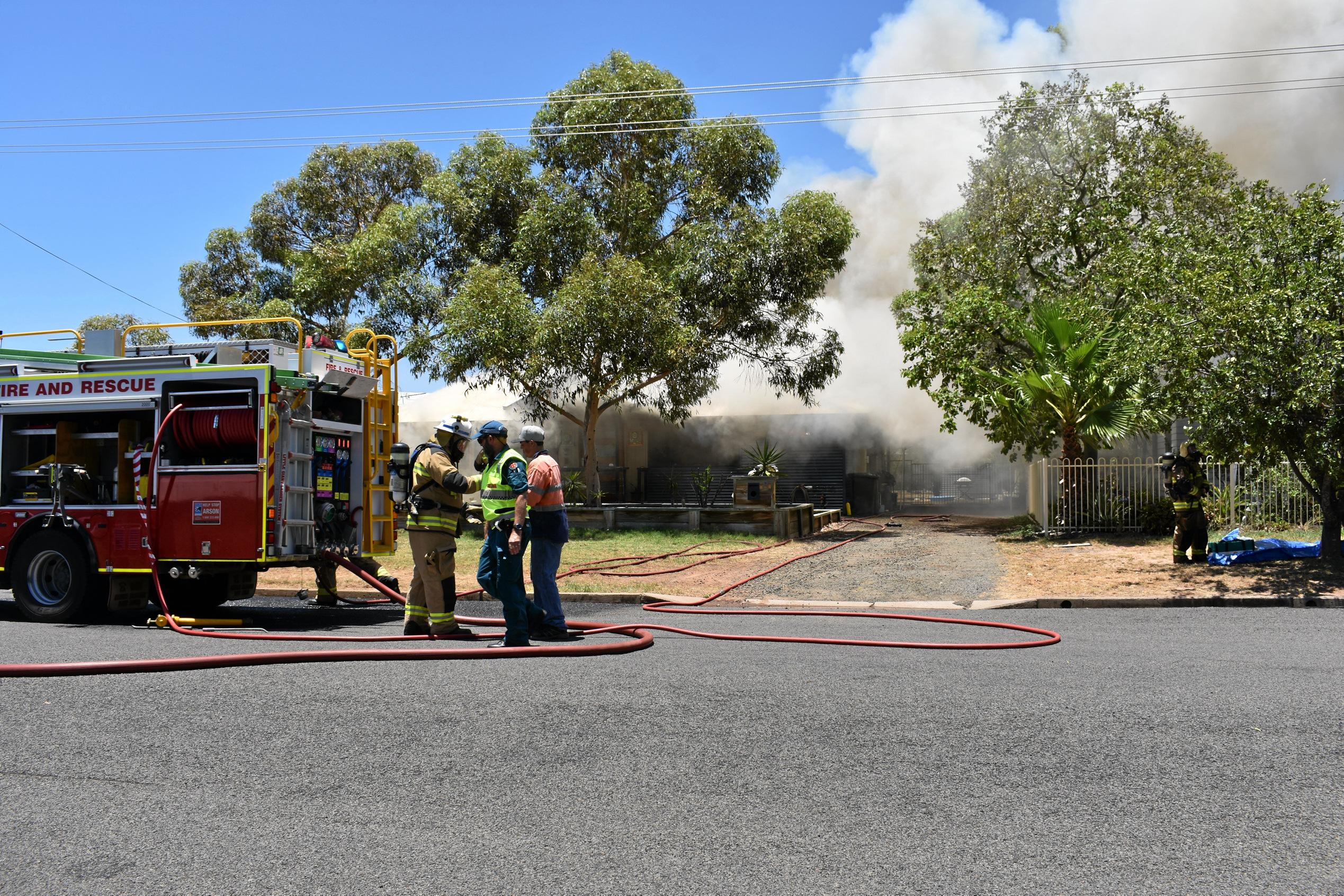 House fire on May St, Roma. Picture: Jorja McDonnell