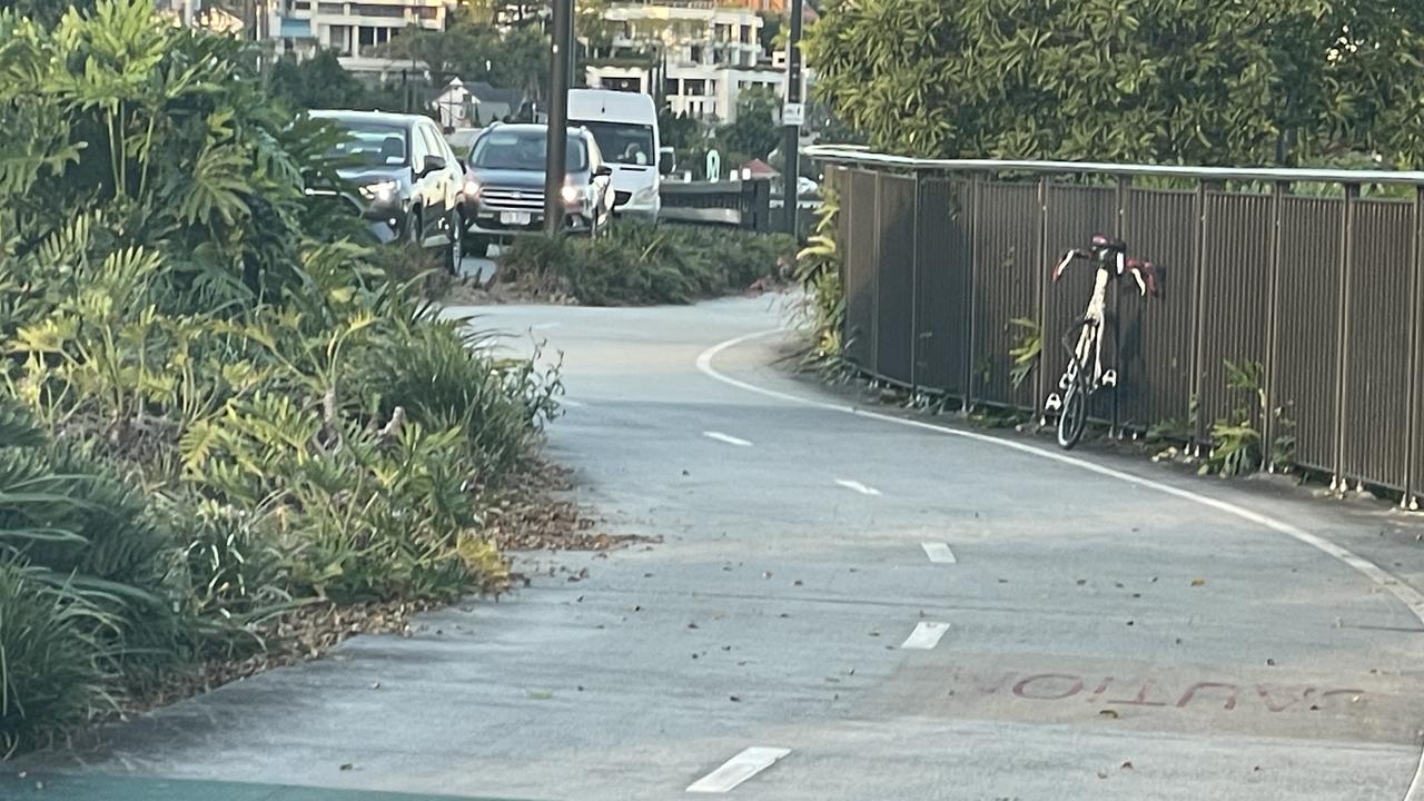 A man was injured in an e-scooter V bike crash on a bicycle path.