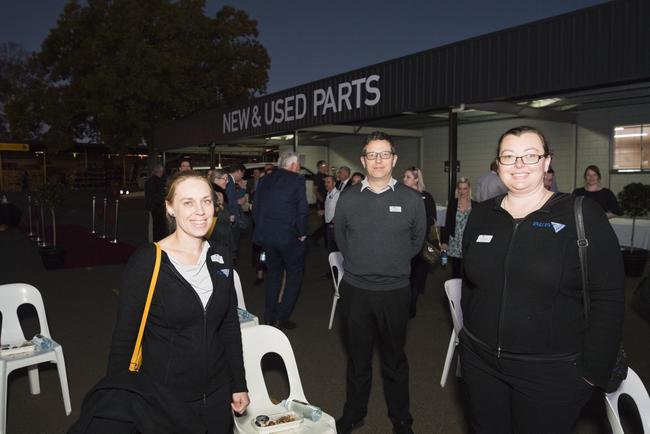 Celebrating the launch of Business Excellence Awards 2020 are (from left) Alison Horton, David New and Kym Kanofski at Tilly's, Wednesday, September 9, 2020. Picture: Kevin Farmer