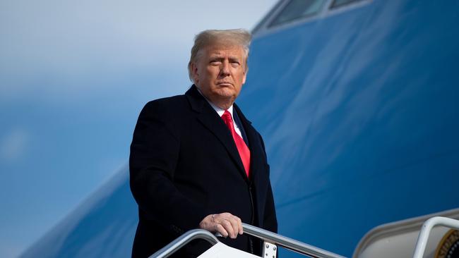 US President Donald Trump boards Air Force One. Picture: Brendan Smialowski/AFP