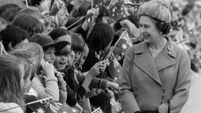 The Queen is pictured on May 28, 1980 during a visit to Australia. Picture: News Corp Australia