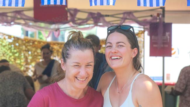 Sarah Carterall (L) and Carly Gerrard at the 2021 Greek Glenti Festival on the Esplanade. Picture: Glenn Campbell