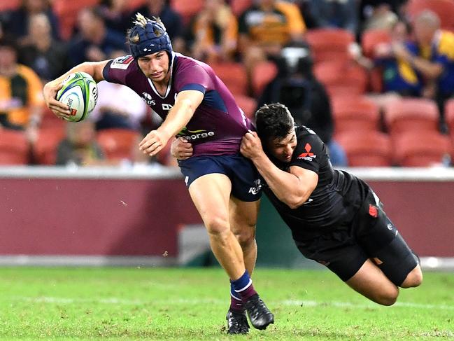 Queensland Reds utility Hamish Stewart in action against the Sunwolves in May. Picture: Bradley Kanaris/Getty Images