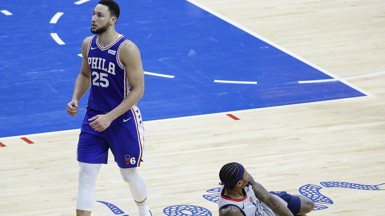 Ben Simmons has responded to his free-throw struggles in style. Picture: Tim Nwachukwu/Getty Images.